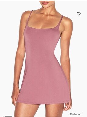 SKIMS Smooth Layers Scoop Neckline Mini Dress in Redwood size medium